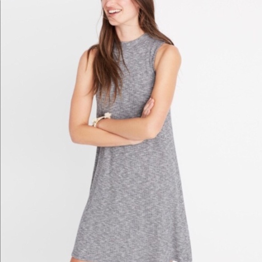 Madewell Marled Mock Neck Tank Dress